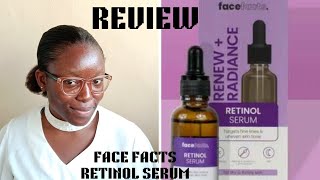 HONEST REVIEW ON FACE FACTS RETINOL SERUM RETINOL [upl. by Abernathy]