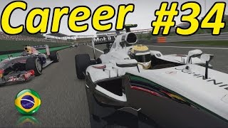 F1 2014 Career Mode Part 34 Brazil [upl. by Mastic871]