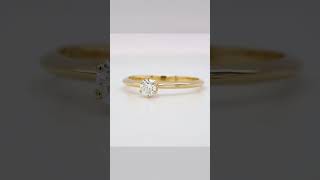 019 Carat six prong solitaire diamond engagement ring yellow gold 18K [upl. by Silvia274]