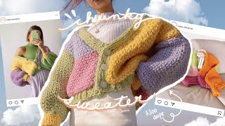 i crochet the 300 chunky sweater of your dreams  hope macaulay inspired [upl. by Ralyt]