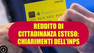 REDDITO DI CITTADINANZA I Chiarimenti dellINPS [upl. by Bernhard]