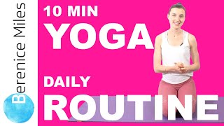 Yoga Routine for Energy Easy 10 Minute at Home Workout for Beginners  Berenice Miles [upl. by Namus]