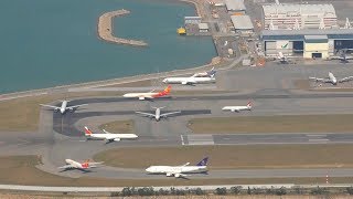 Best Plane Spotting Location Hong Kong Airport with Air Traffic Control [upl. by Neltiak]