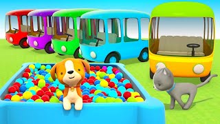 Car cartoons for kids amp Helper cars for kids Cartoon full episodes  Learn colors amp buses for kids [upl. by Auqinom]