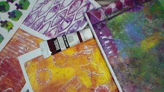 Gelli Arts Printing Plate Review and Demo [upl. by Patin174]