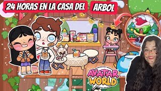 RETO PASAMOS 24 HORAS VIVIENDO EN LA CASA DEL ARBOL CON MI ESPOSO E HIJA EN AVATAR WORLD [upl. by Rollo]