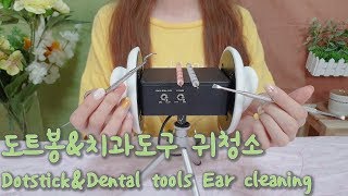 ASMR도트봉amp치과도구 귀청소 No talking Ear cleaning with DotpickampDental Tool [upl. by Nikkie]