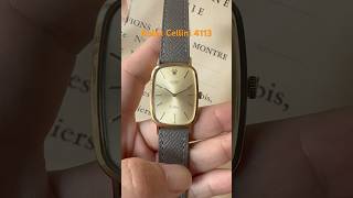 Rolex Cellini 4113 Rectangle Silver Dial Yellow Gold shorts 名表tv [upl. by Neelyak]