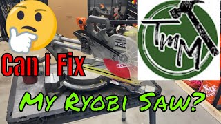 Fixing A Ryobi Cordless Miter Saw [upl. by Anaitit]