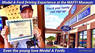 Model A Ford Driving Experience at MAFFI Museum 2024 our youth is getting involved [upl. by Ahseele960]