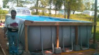 Intex Rectangular Pool with Deckwmv [upl. by Valdis603]