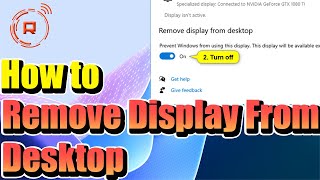 How to Remove Display From Desktop in Windows 1110 Guide [upl. by Aufa]