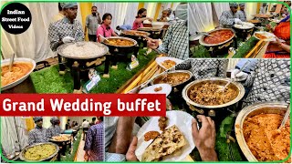 Grand wedding ceremony food in Hyderabad  veg and non veg buffet  Raghavafoodie [upl. by Livingstone]