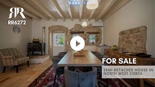 Cosy Traditional Stone Village House in Gardelades Corfu Greece RR6272  Roula Rouva Real Estate [upl. by Haraj]