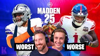 Worst Team vs Worse Team Thanksgiving Turkey Bowl in Madden 25 [upl. by Akemrej129]