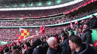 Youll Never Walk Alone  Wembley Stadium Carabao Cup final Liverpool vs Chelsea 10 [upl. by Amimej422]