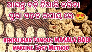 ଓଡ଼ିଶା ଫେମୌସ ବଡି ପ୍ରସ୍ତୁତି  Masala badi making odia vloger ms  odia vlog [upl. by Ellened384]