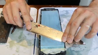 How to Sharpen a Knife on a Wet Stone  How to Get an Extremely Sharp Knife [upl. by Odrick232]