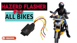 Hazzard flasher for All Bikes  Hazzard flasher for tvs raider 125cc  Complete installation [upl. by Amethist]