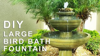 DIY Bird Bath Fountain It would save you Thousands of Dollars [upl. by Nayllij336]