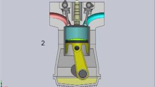 SolidWorks  Animazione motore 4 tempi [upl. by Kazim]