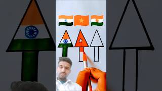 Indian flag niger flag independence day drawing short drawing video art trend [upl. by Kcirddahc]