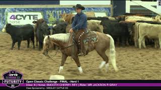 2023 NCHA Futurity  Draw 6  Horse SMOOTH CHERRY REY  Rider MR JACKSON R GRAY [upl. by Olrac317]