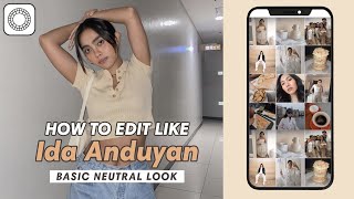 How to Edit like Ida Anduyan Basic Neutral Look  VSCO Editing Tutorial [upl. by Leontina]