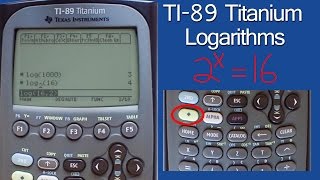 Any Base Logarithms on the TI89 Titanium Calculator [upl. by Horner]