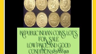 Republic Indian coin lots for sale please contact 989088412 and subscribe to my Channel [upl. by Eibot525]