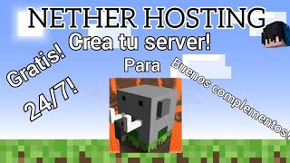 Como crear un servidor ¡Gratis ¡247 para Craftsman actualizado  NetherHosting  Unichick xD [upl. by Merfe658]