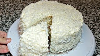 EASY COCONUT CAKE RECIPE  How To Make Coconut Cake [upl. by Ardnuyek]