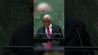 Haitian President Spills Water Over Himself At UN Summit [upl. by Atirres]