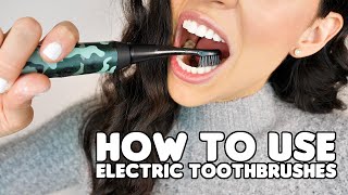 How To Use An Electric Toothbrush Correctly [upl. by Aneekas134]