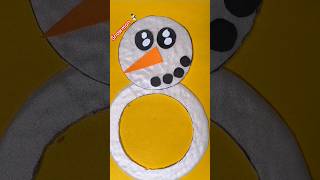 Easy Snowman craft from plate New Creative Craft ideas for kids snowman trending diy shorts [upl. by Salinas]