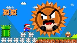 Super Mario Bros But Everything Mario Touches Turns To Spike  Game Animation [upl. by Essiralc]