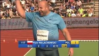 Piotr Malachowski Personal best discus Poland 7184meters PB at the 2013 FBK games Hengelo [upl. by Berget31]