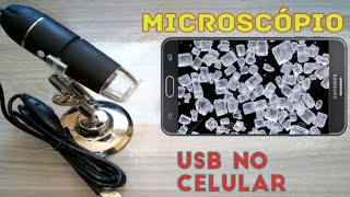 Microscópio Usb no Celular Android ou iOS Como Conectar [upl. by Ekusoyr]