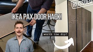 Neutral Textured IKEA PAX Door Transformation  REISSUED [upl. by Nalhsa]