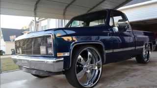 WhipAddict 84 Chevy Silverado Short Bed on DONZ 28s Custom Paint [upl. by Joanna696]