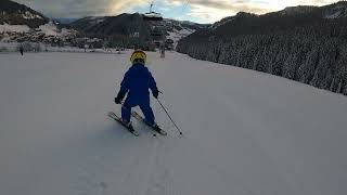 Anton skiing in Colfosco Sodlisia Blue 36  January 2024 [upl. by Ateiram]