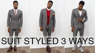 HOW TO STYLE A SUIT 3 WAYS DOUBLE BREASTED [upl. by Ciaphus]