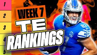 🔥 NEW Top 15 TE RANKINGS for Week 7 Fantasy Football 🚀  Fantasy Football Rankings [upl. by Aicatsana]