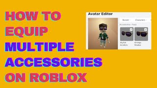 How to equip multiple face accessory guide on roblox  the secret method [upl. by Opportina]