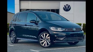 Brand New Volkswagen Touran 15 TSI EVO RLine DSG in Deep Black  Wrexham Volkswagen [upl. by Merl621]