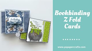 How to Make a Bookbinding Z Fold Card [upl. by Rosalba]