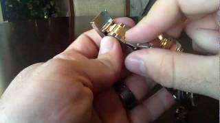 At Home Watch Adjustment  How to remove Rolex links [upl. by Oirrad902]