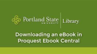 Downloading in Proquest Ebook Central [upl. by Nhor]