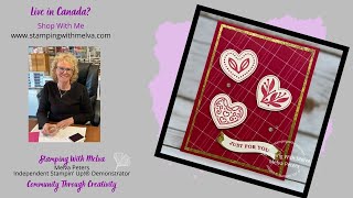 Stamping With Melva  Stampin Up Adoring Hearts [upl. by Millhon]