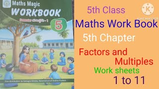 5th class maths workbook 5 th chapter factors and multiples work sheets [upl. by Lefton]